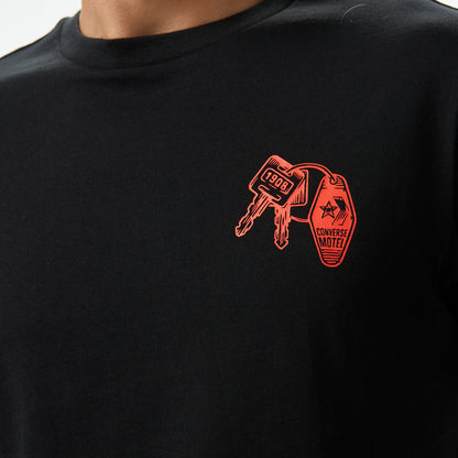 Converse Skeleton Party Erkek Siyah T-shirt