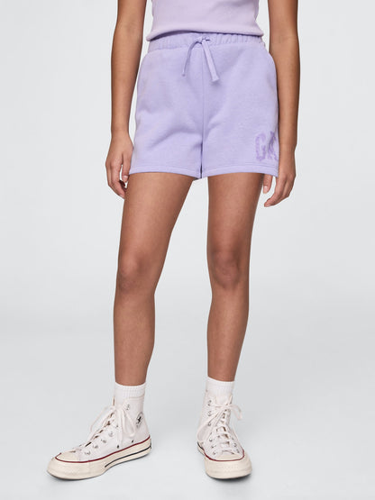 Lila Gap Logo Fransız Havlu Kumaş Pull-on Şort