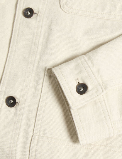 Saf Pamuklu Klasik Denim Ceket