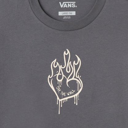 Vans Fire In Your Heart Ss Çocuk Gri T-shirt