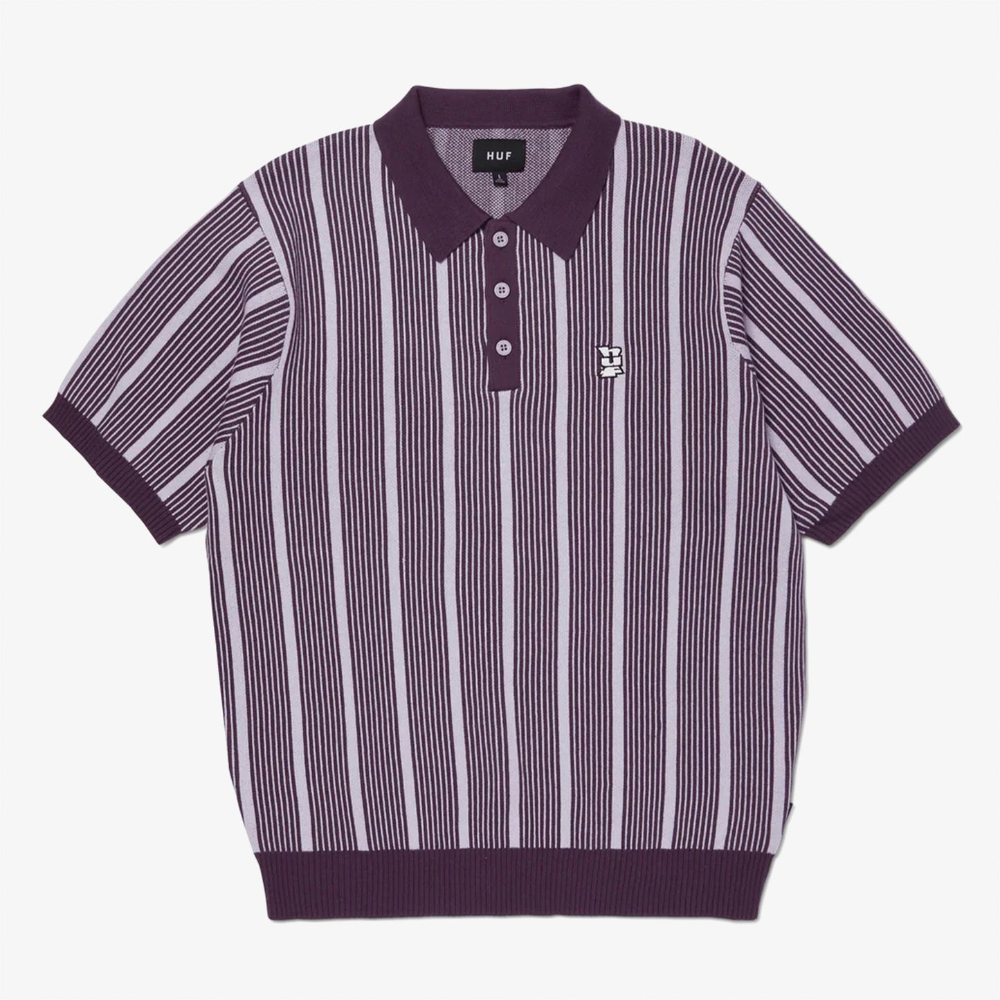 Huf Trace Stripe Erkek Mor Gömlek