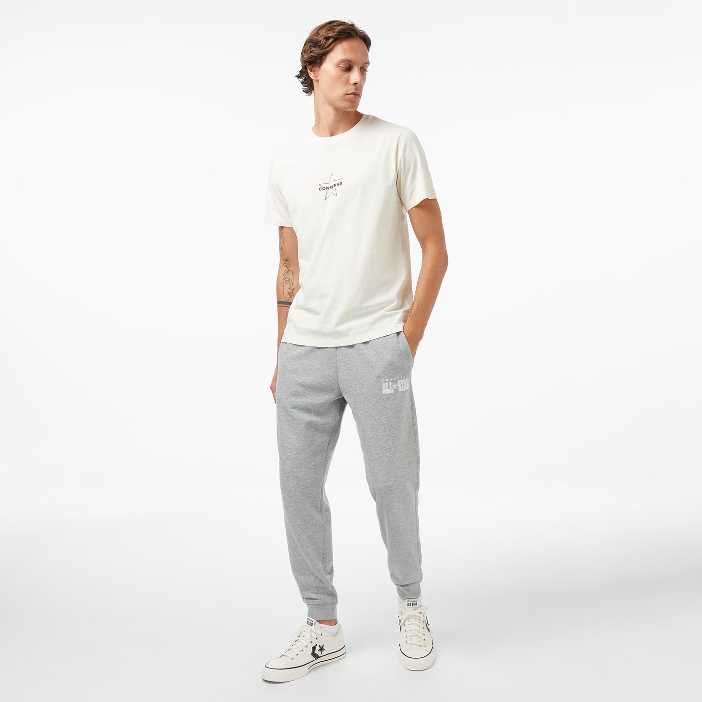 Converse Erkek Krem T-shirt