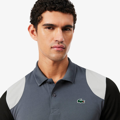 Lacoste Sport Erkek Regular Fit Renk Bloklu Gri Polo