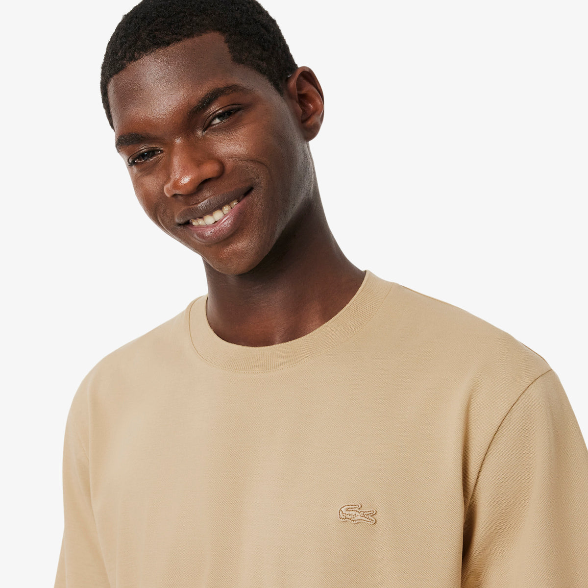 Lacoste Classic Fit Erkek Bej T-shirt