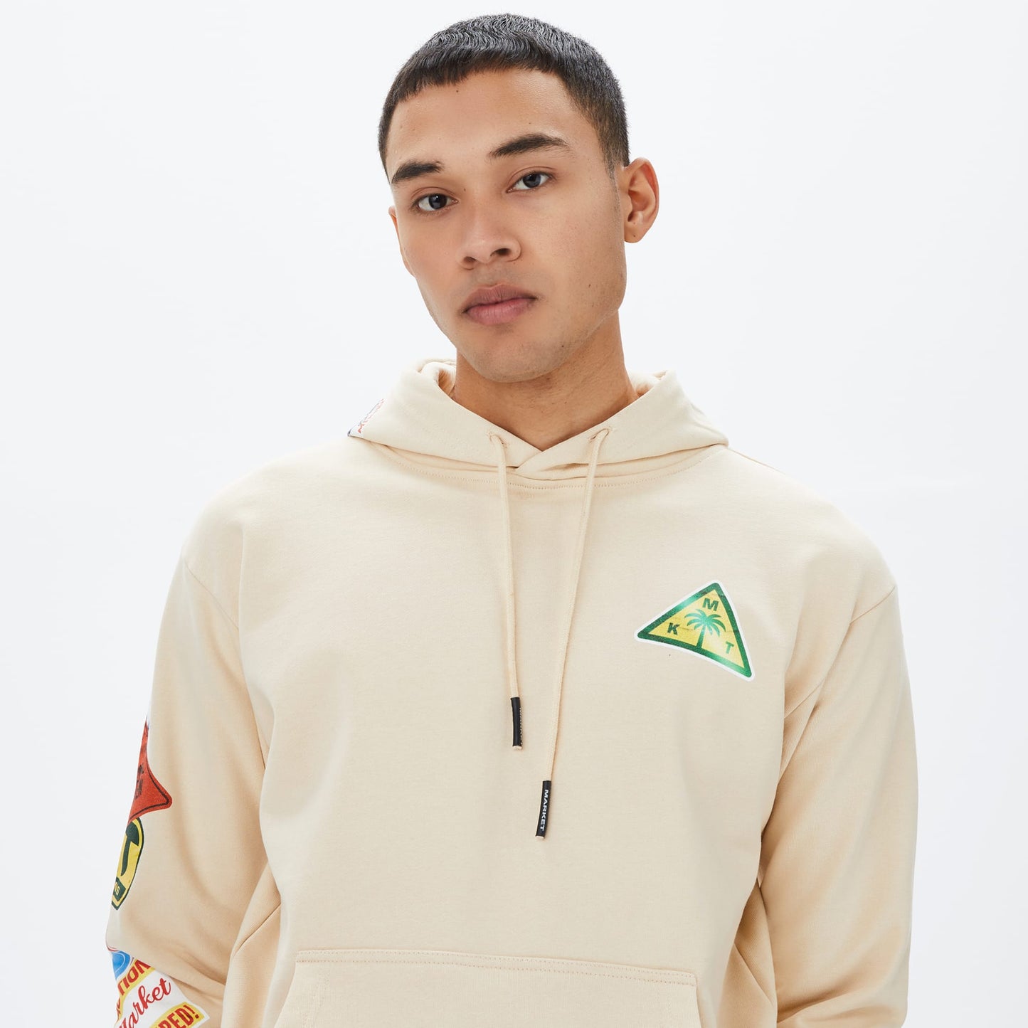 Market Hard Pullover Erkek Krem Hoodie