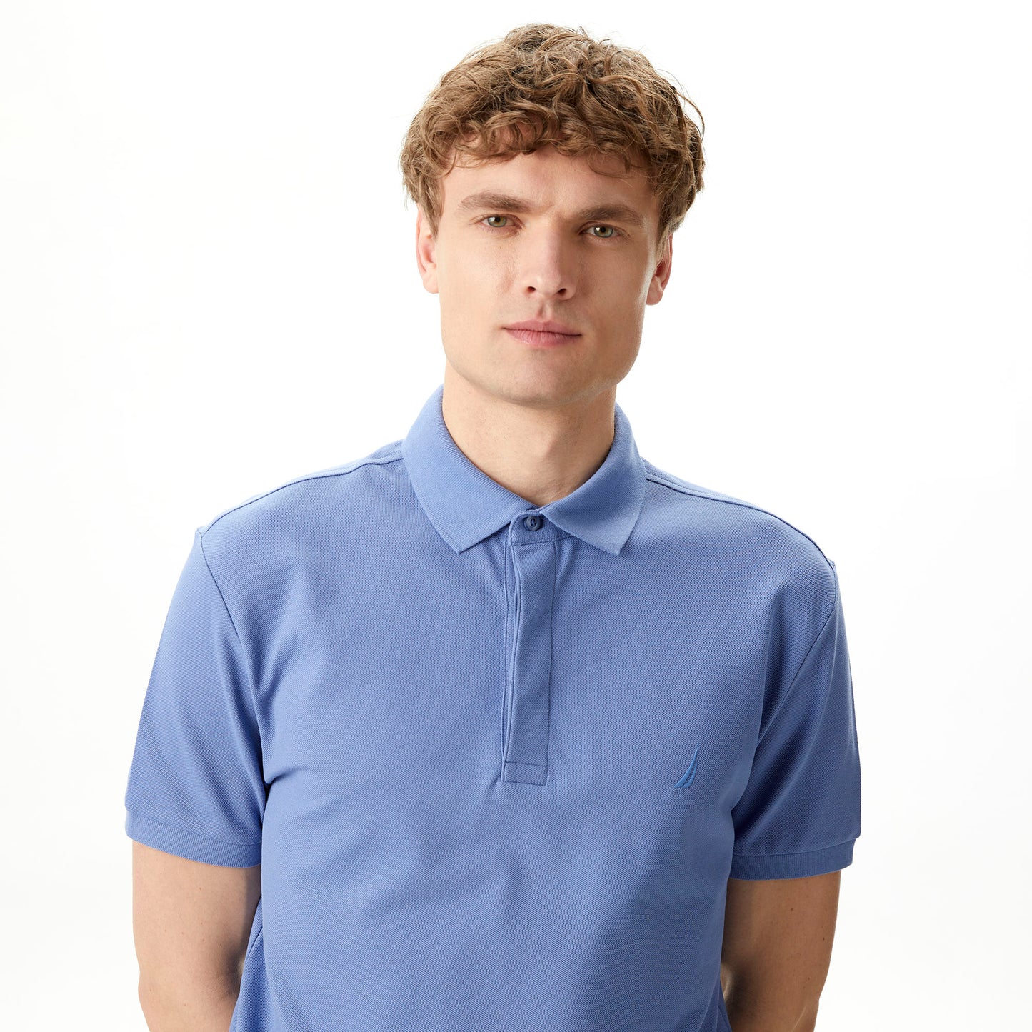 Nautica Erkek Mavi Slim Fit Polo Yaka T-shirt