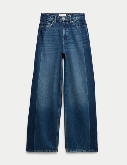 Pamuklu Wide Leg Pantolon