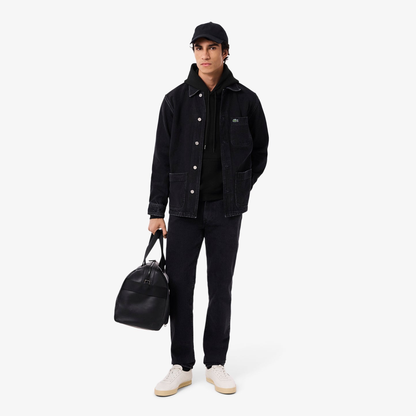 Lacoste Multi Print Fleece Erkek Siyah Hoodie