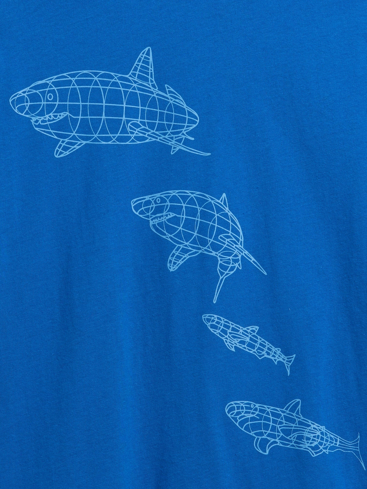 Mavi Grafik Baskılı T-shirt