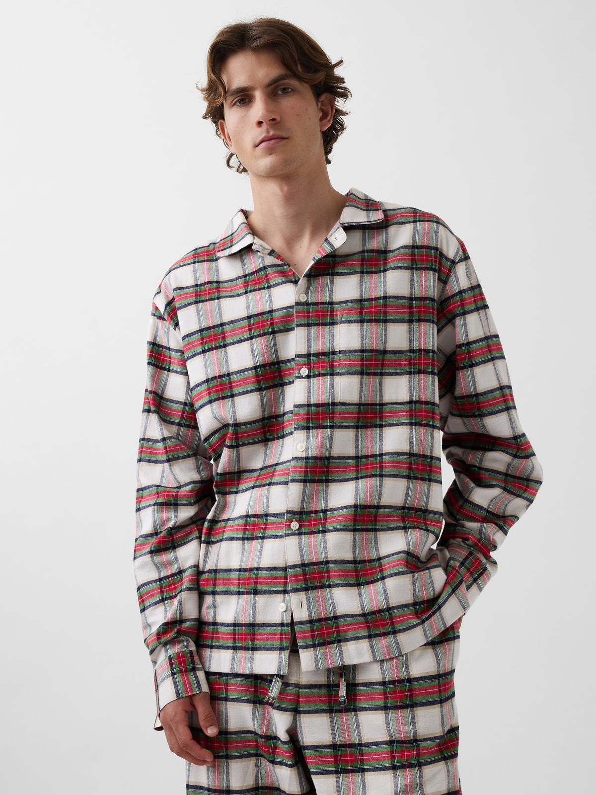 Çok Renkli Softest Flannel Gömlek Pijama Üstü