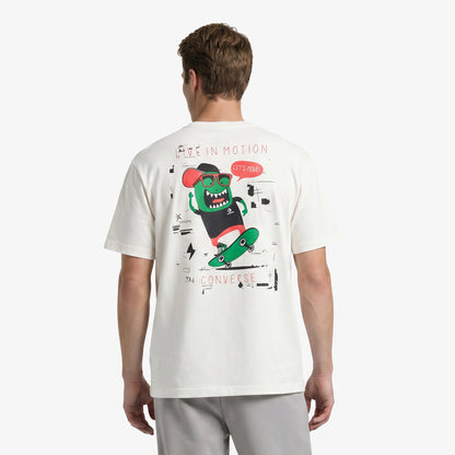 Converse Regular Fit Erkek Krem T-shirt