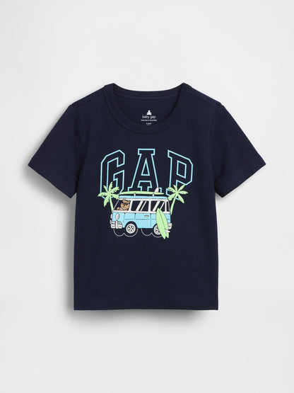 Açık Yeşil Grafik Logo T-shirt
