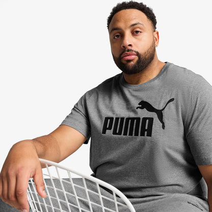 Puma Essentials No. 1 Logo Erkek Gri T-shirt