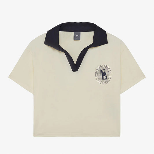 New Balance Wnt1610 Lifestyle Kadın Krem T-shirt