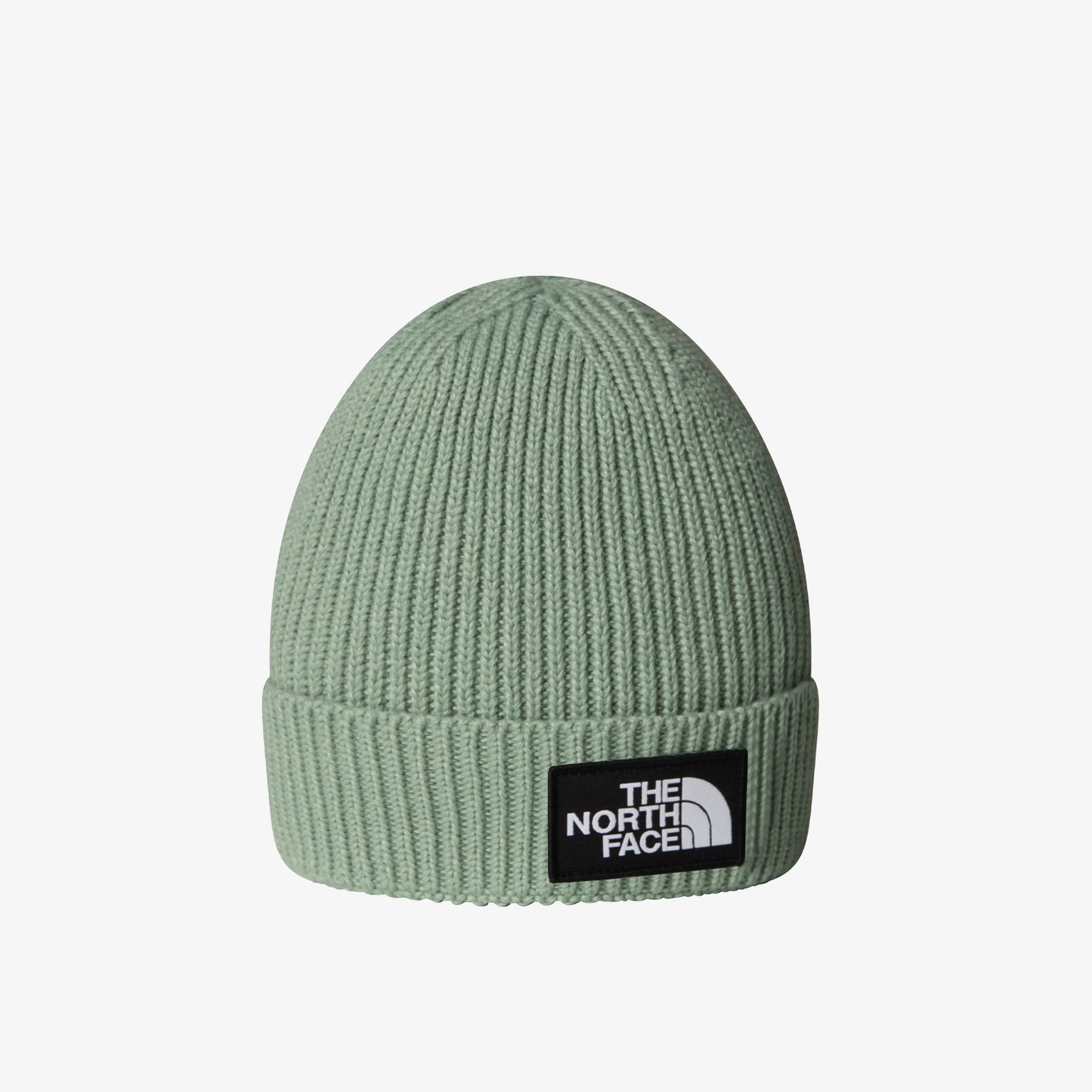The North Face Logo Box Cuffed Yeşil Bere