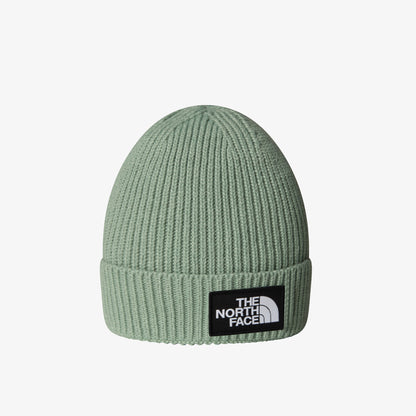 The North Face Logo Box Cuffed Yeşil Bere