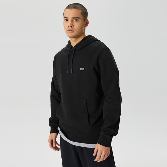 Lacoste Classic Fit Kapüşonlu Erkek Siyah Sweatshirt