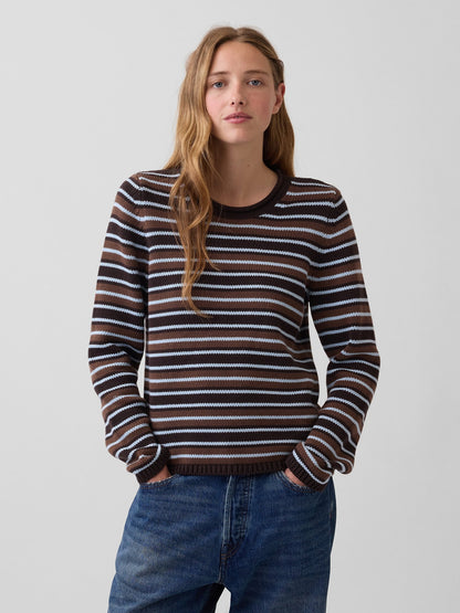 Kahverengi 100% Pamuk Rollneck Kazak