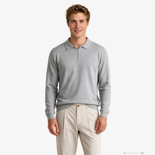 Nautica Erkek Gri Regular Fit Triko