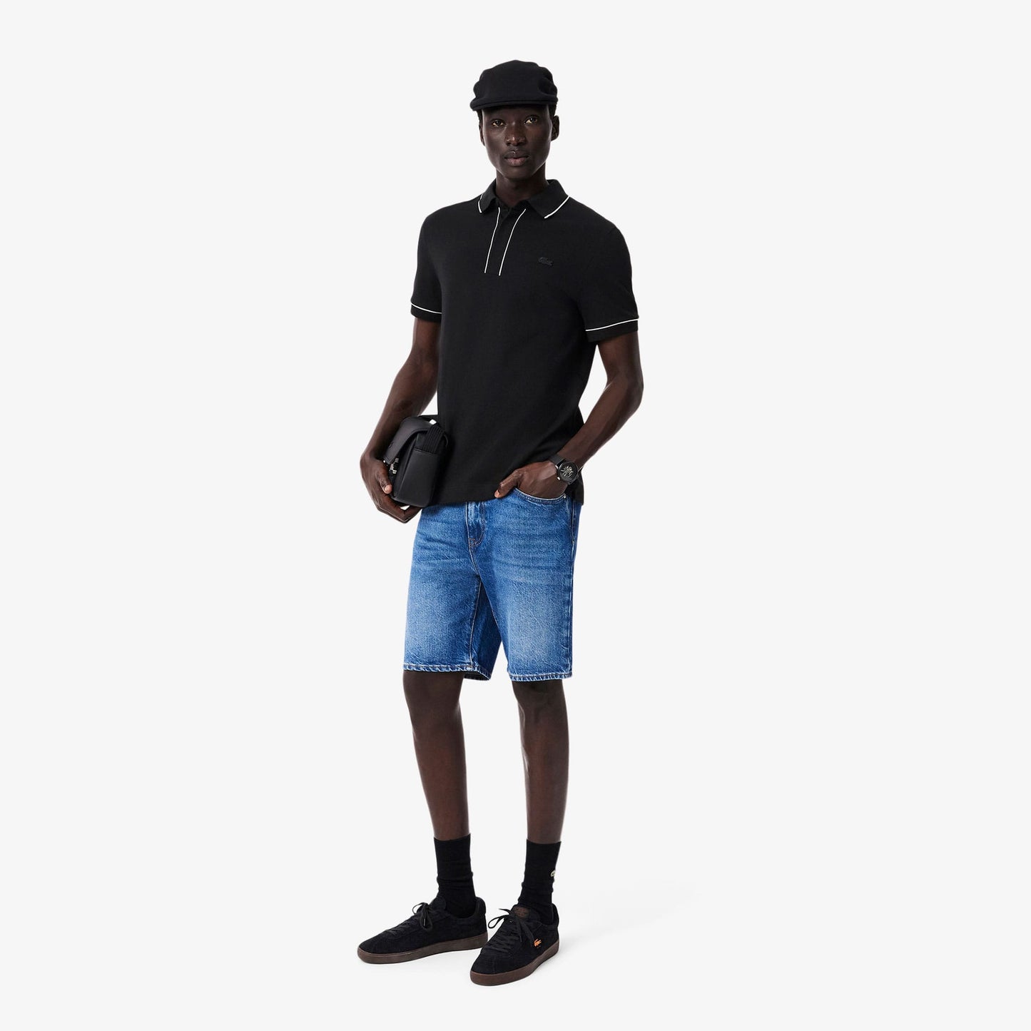 Lacoste Paris Erkek Regular Fit Organik Pamuk Siyah Polo