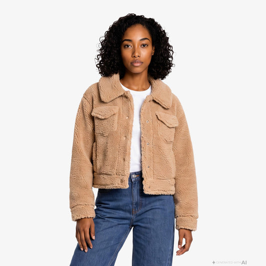 Ugg Frankie Short Trucker Kadın Kahverengi Ceket