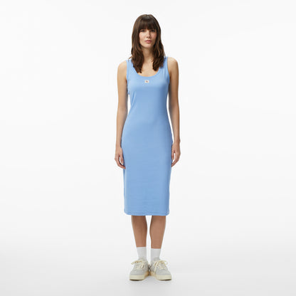 Calvin Klein Baby Woven Label Square Kadın Mavi Elbise