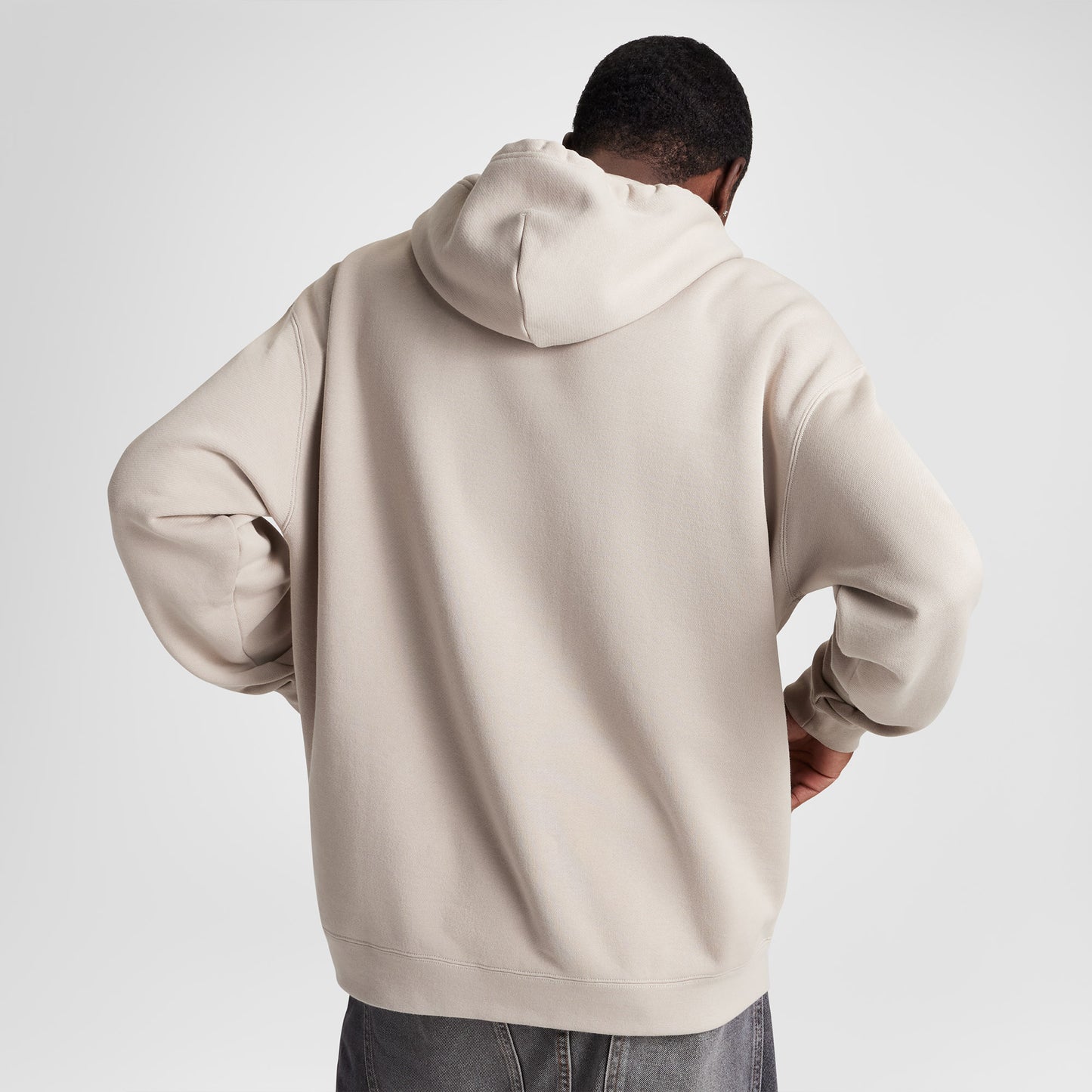 Converse Loose Fit Erkek Bej Hoodie