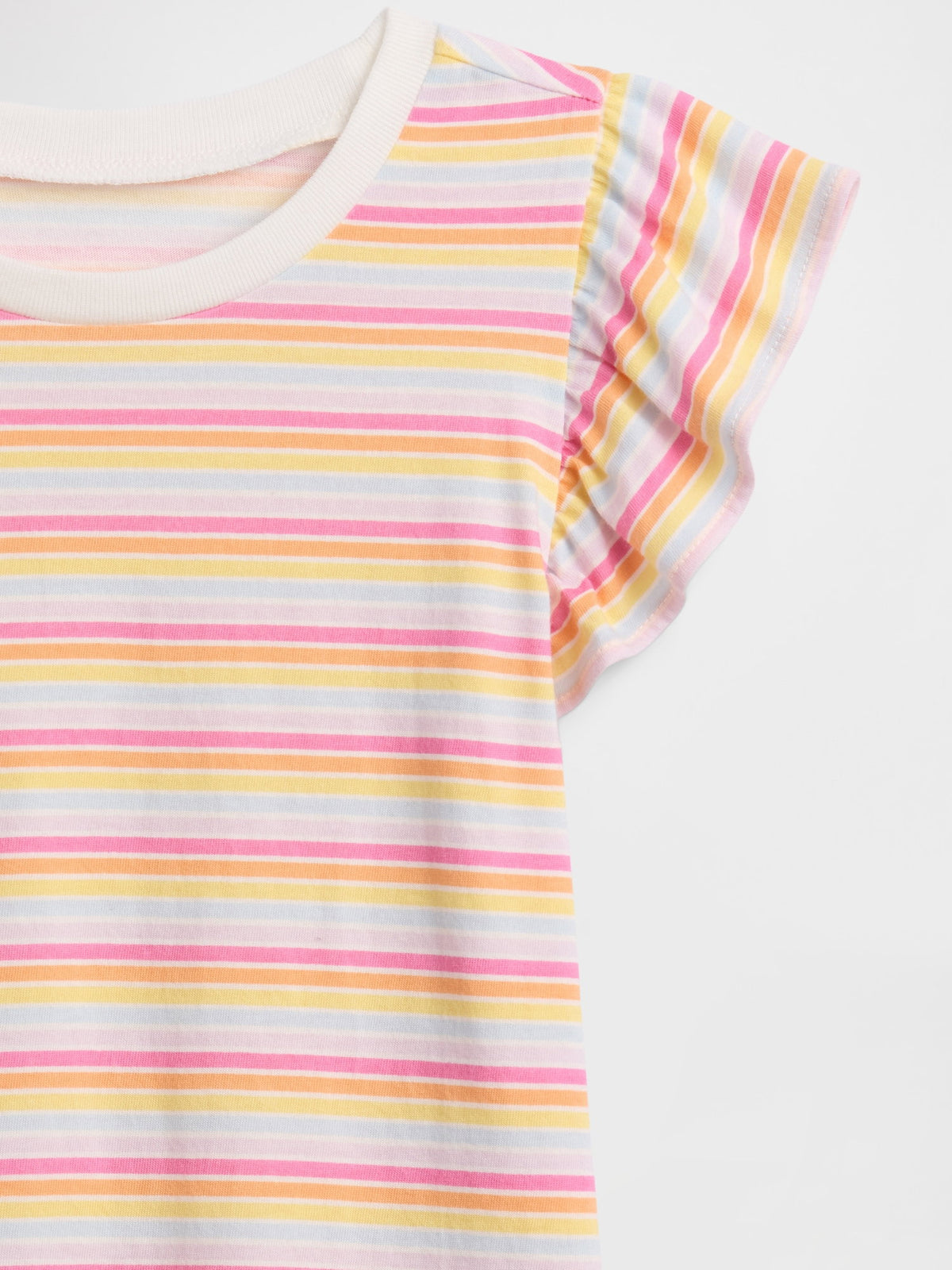 Çok Renkli Flutter Sleeve T-shirt