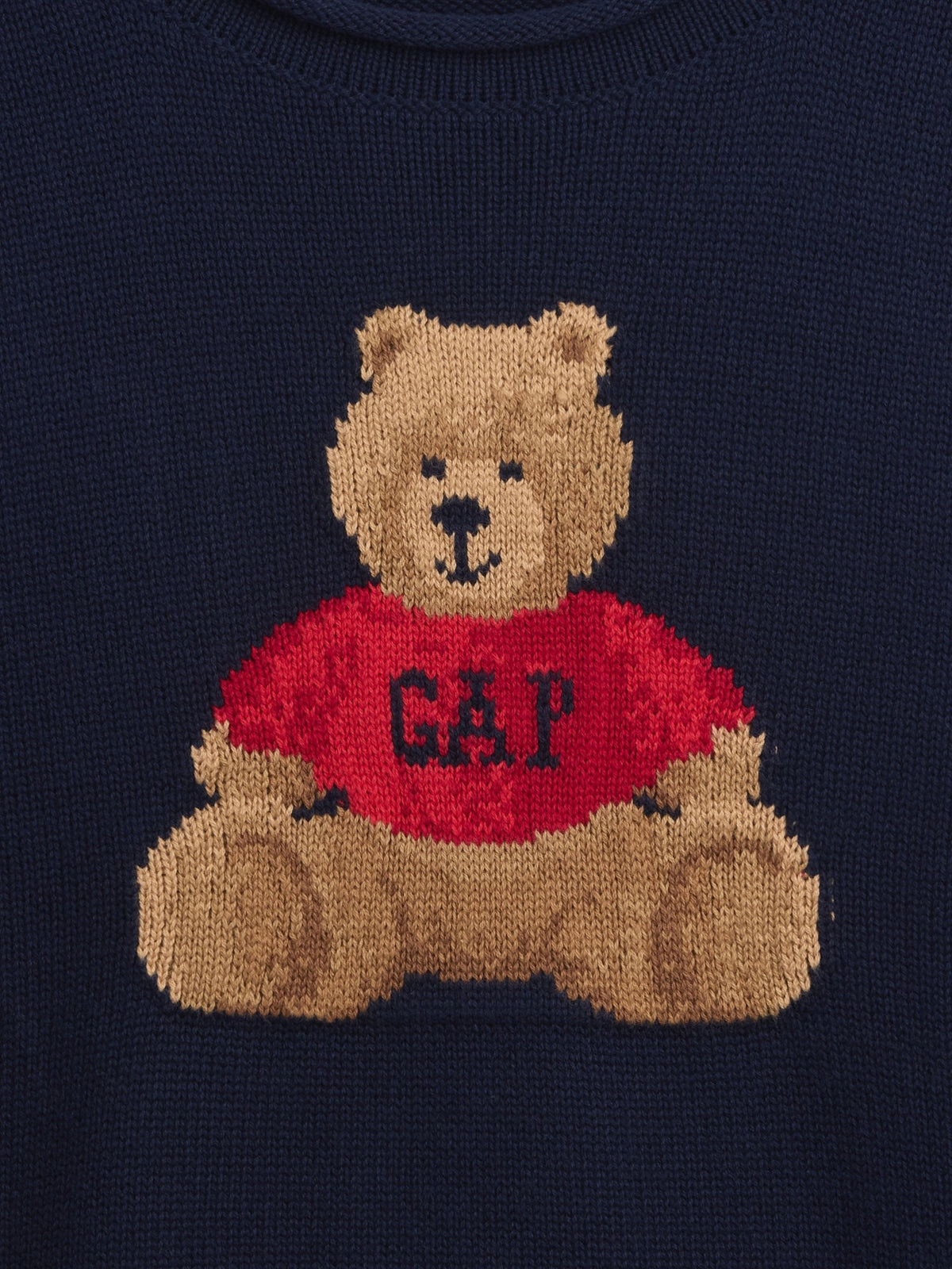 Lacivert Rollneck Intarsia Kazak