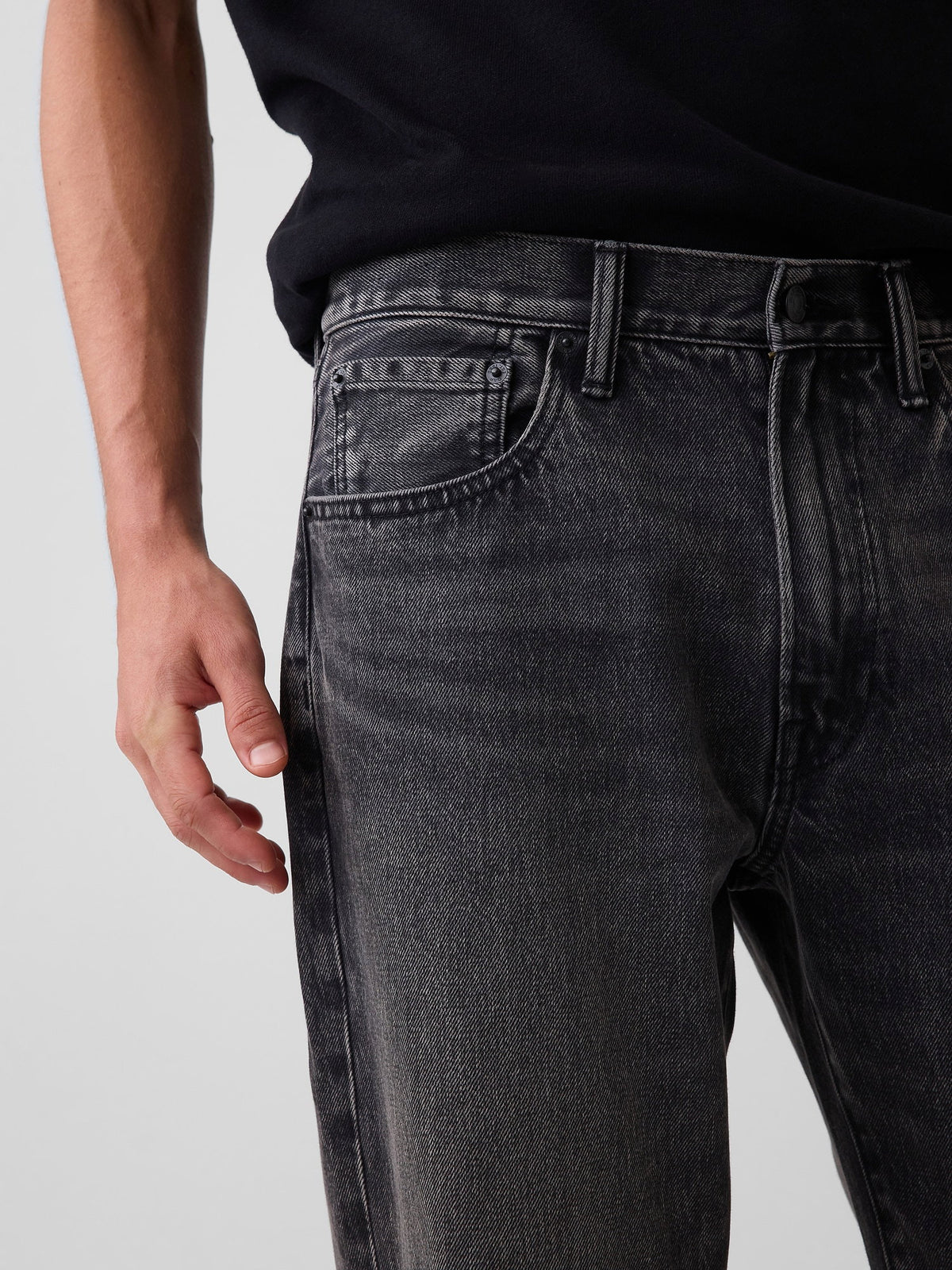 Siyah Loose Boot Jean Pantolon