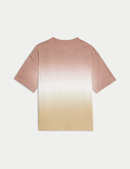 Saf Pamuk Ombre Yazılı T-shirt (2–16 Yaş)