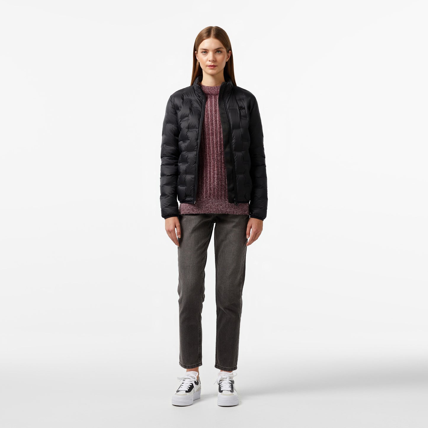 Lacoste Kadın Regular Fit Kapüşonlu Kapitone Siyah Mont