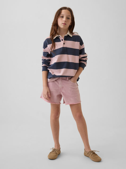 Pembe Low Rise Stride Denim Şort