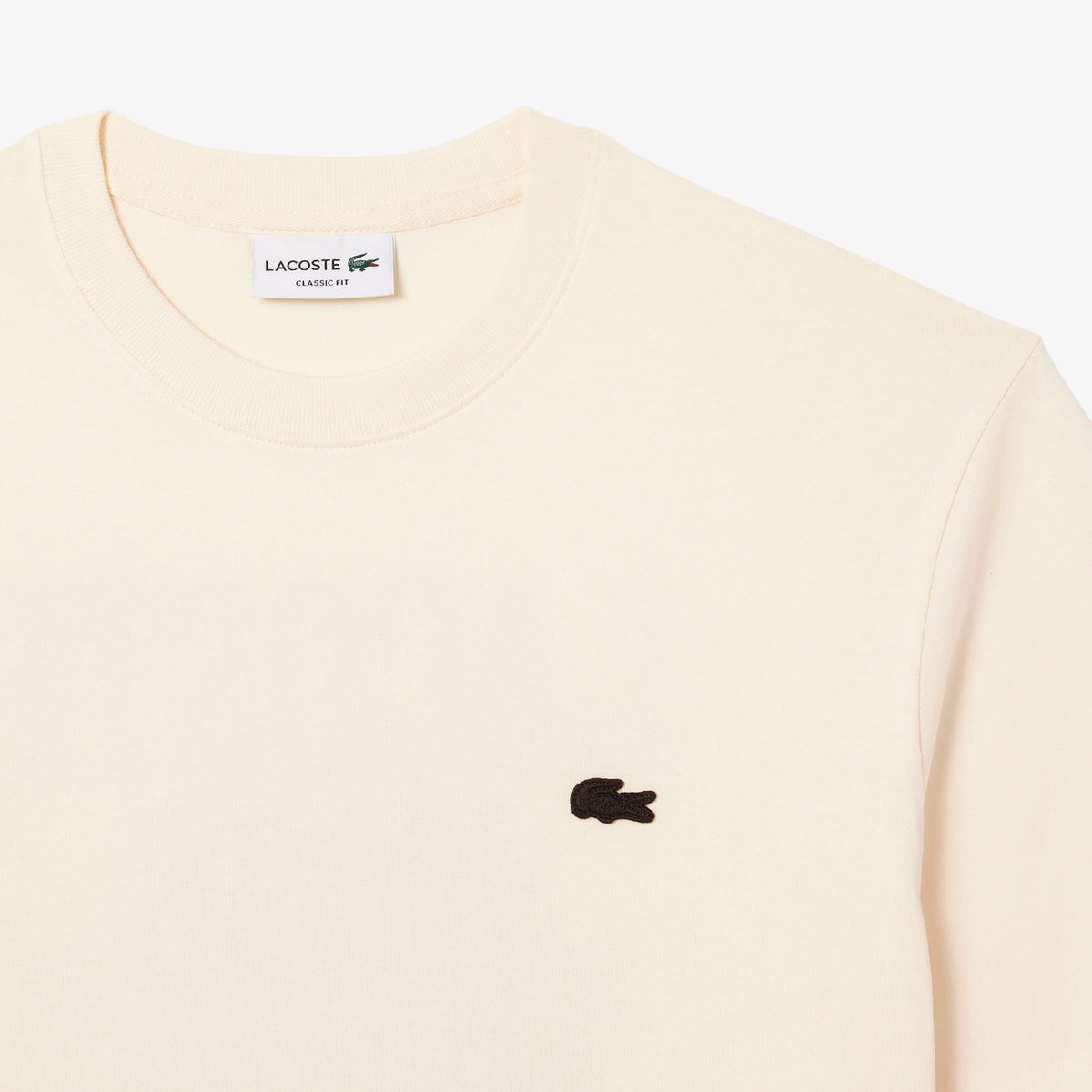 Lacoste Erkek Classic Fit Bisiklet Yaka Sarı T-shirt