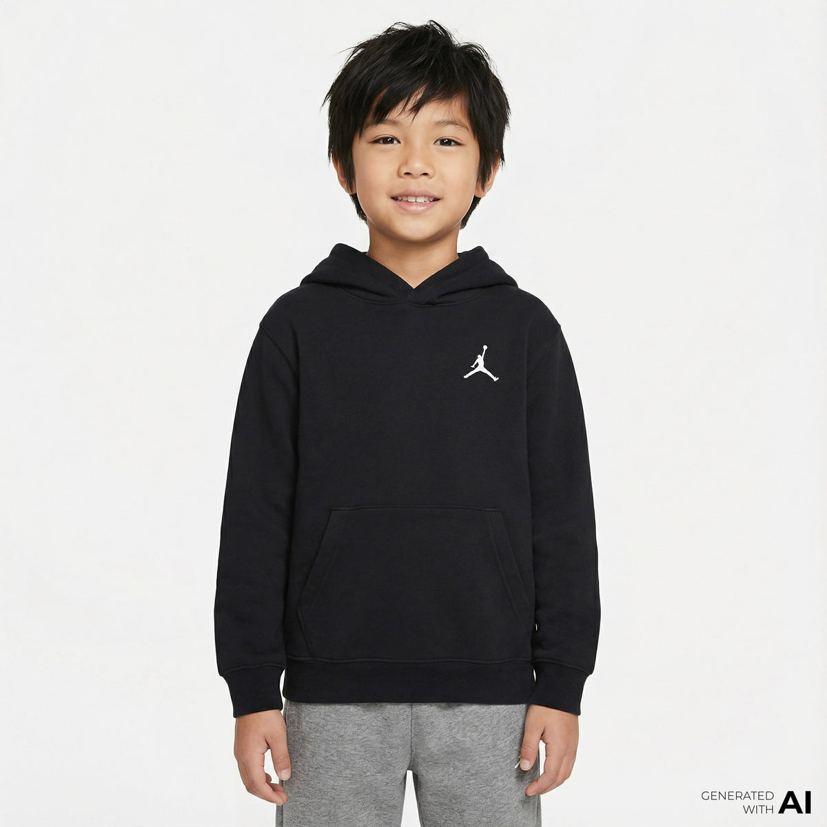 Jordan Dri-fit Brooklyn Fleece Pullover Çocuk Siyah Sweatshirt