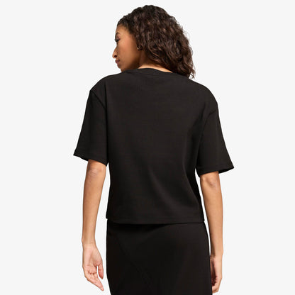 Puma Classıcs Ribbed Relaxed Kadın Siyah T-shirt