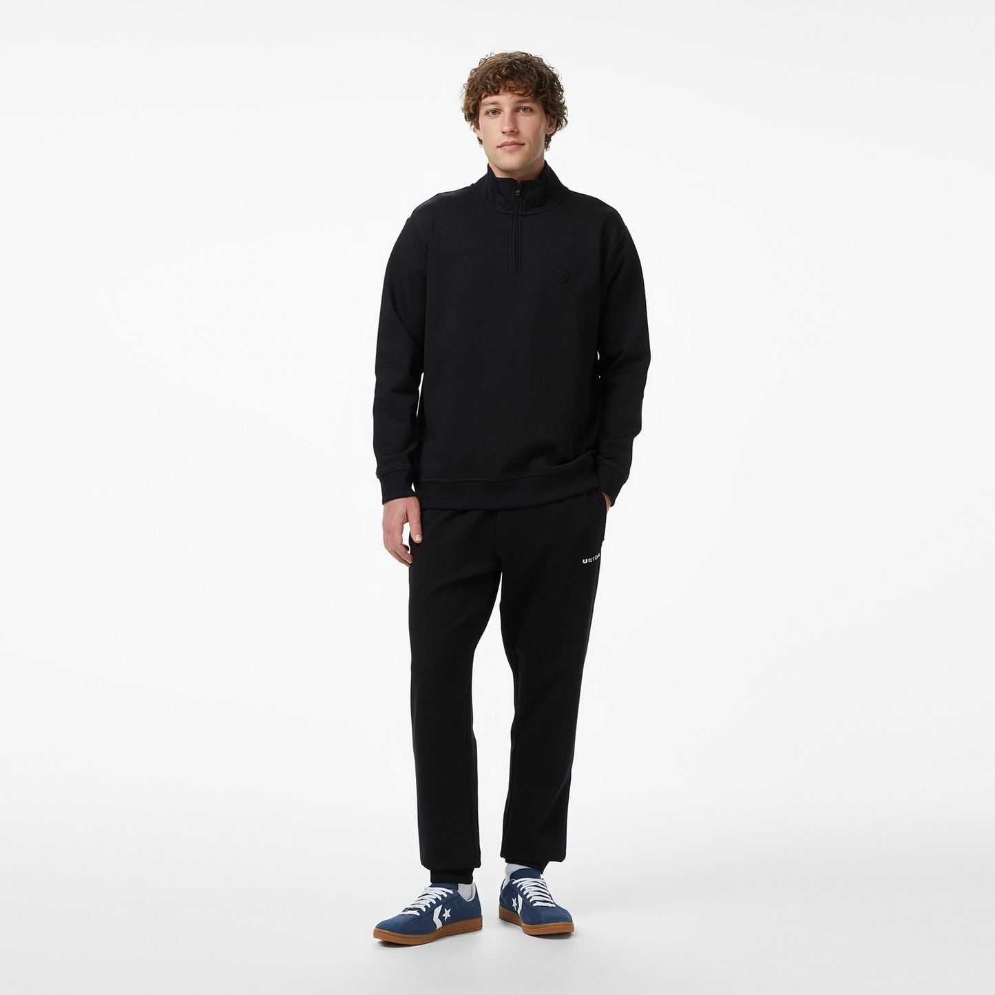 United4 Regular Fit Erkek Siyah Sweatshirt