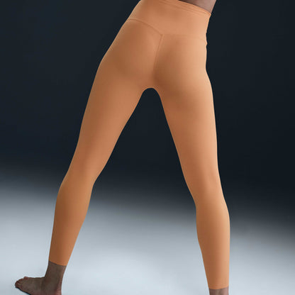 Nike Dri-fıt Zenvy Hr 7/8 Rib Tght Kadın Turuncu Tayt