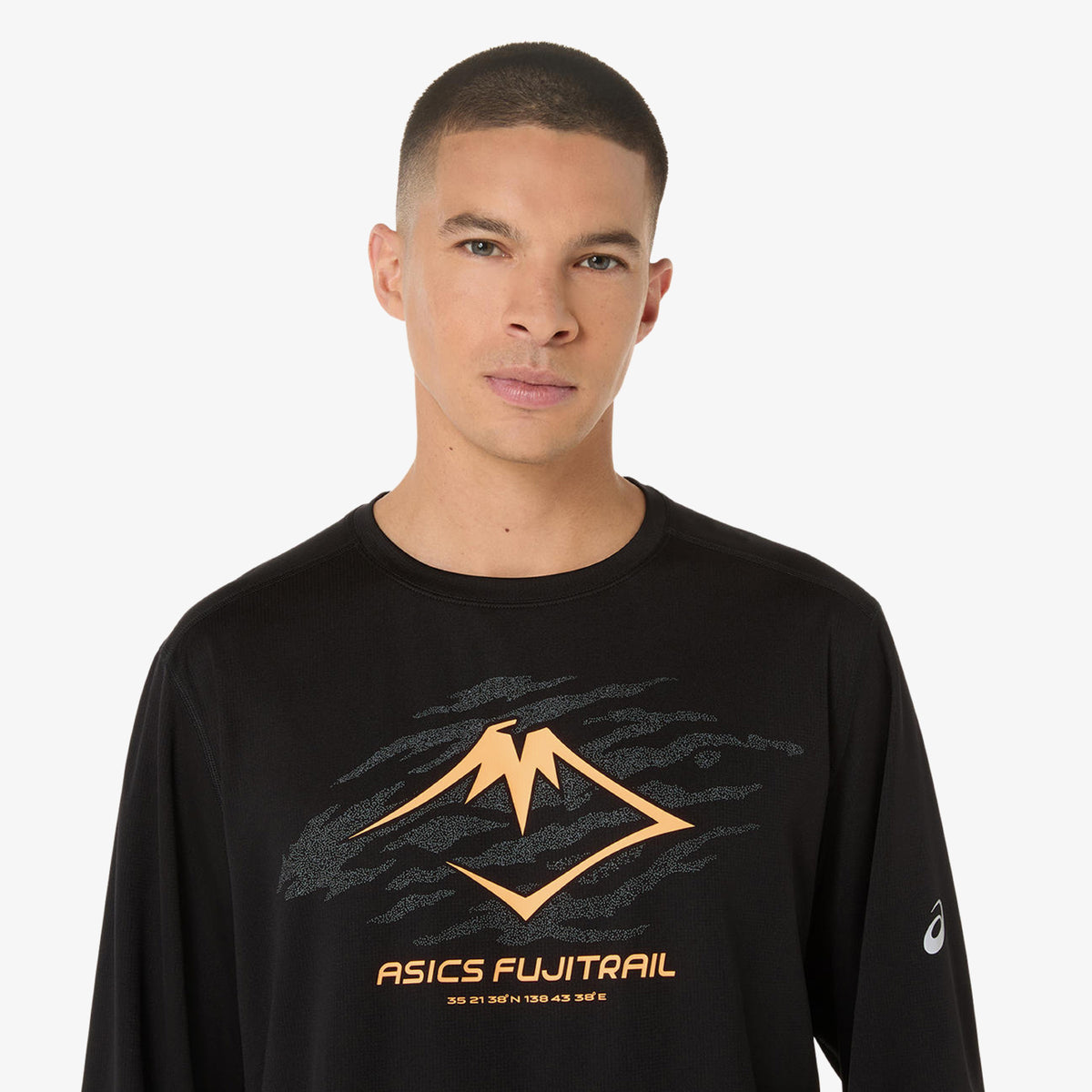 Asics Fujitrail Logo Ls Top Erkek Siyah T-shirt