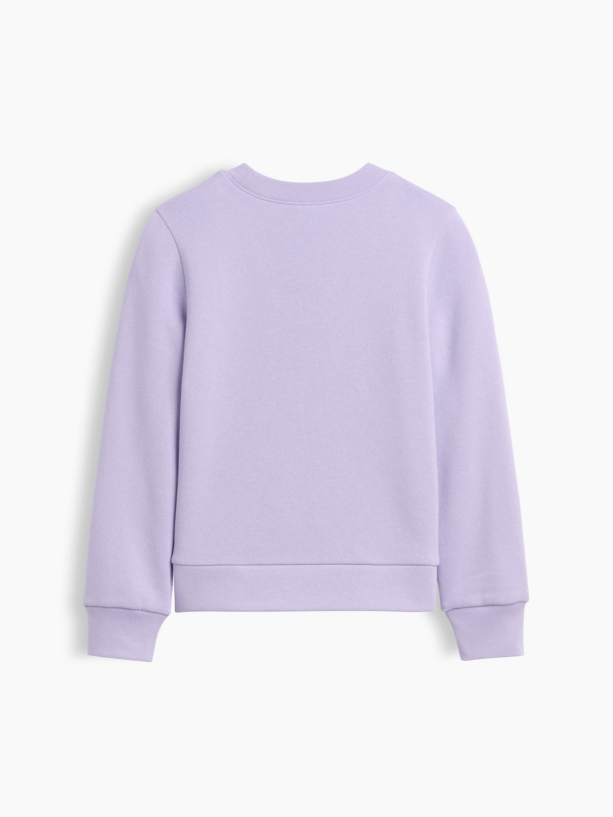 Lila Bisiklet Yaka Grafik Baskılı Sweatshirt