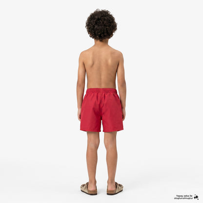 Nike Swim Breaker Solid Essential Çocuk Kırmızı Deniz Şortu