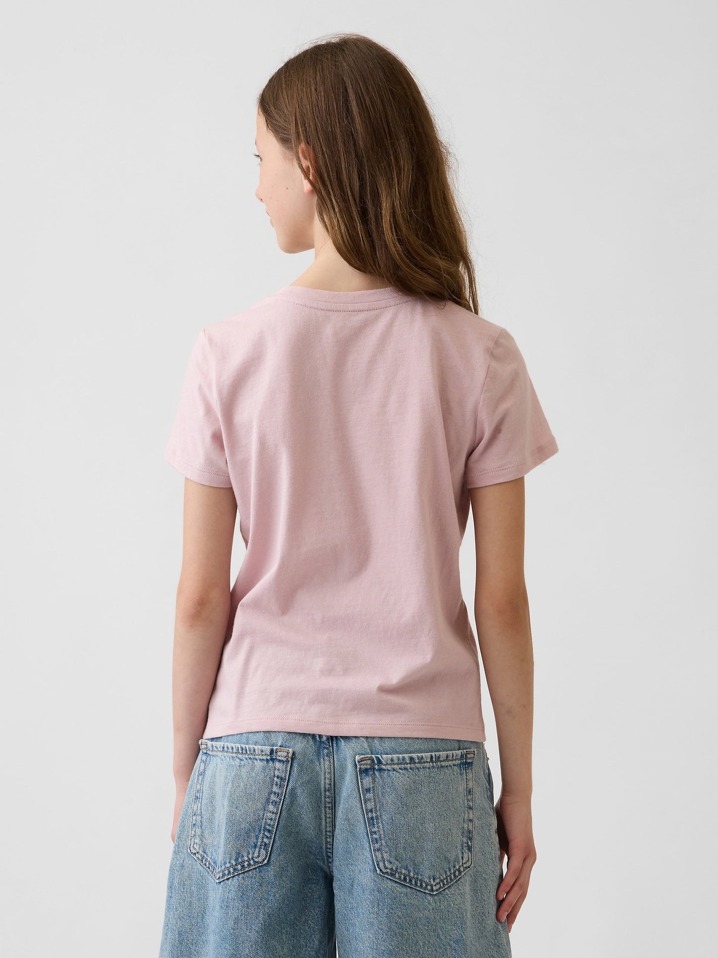 Açık Pembe Grafik Baskılı T-shirt