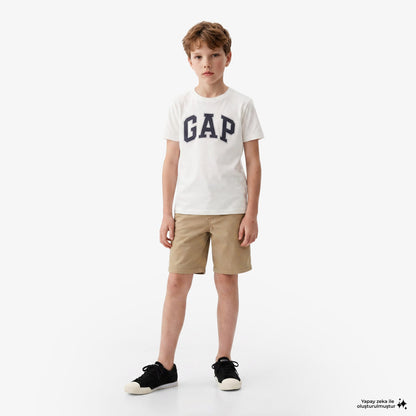 Gap Relaxed Fit Çocuk Beyaz T-shirt