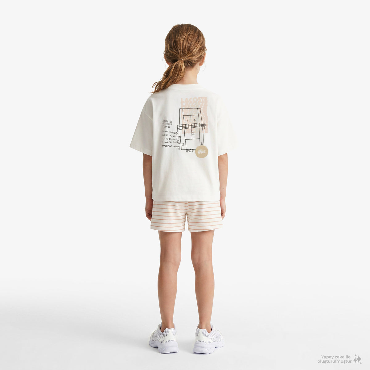 Lacoste Heavy Cotton Print Çocuk Beyaz T-shirt