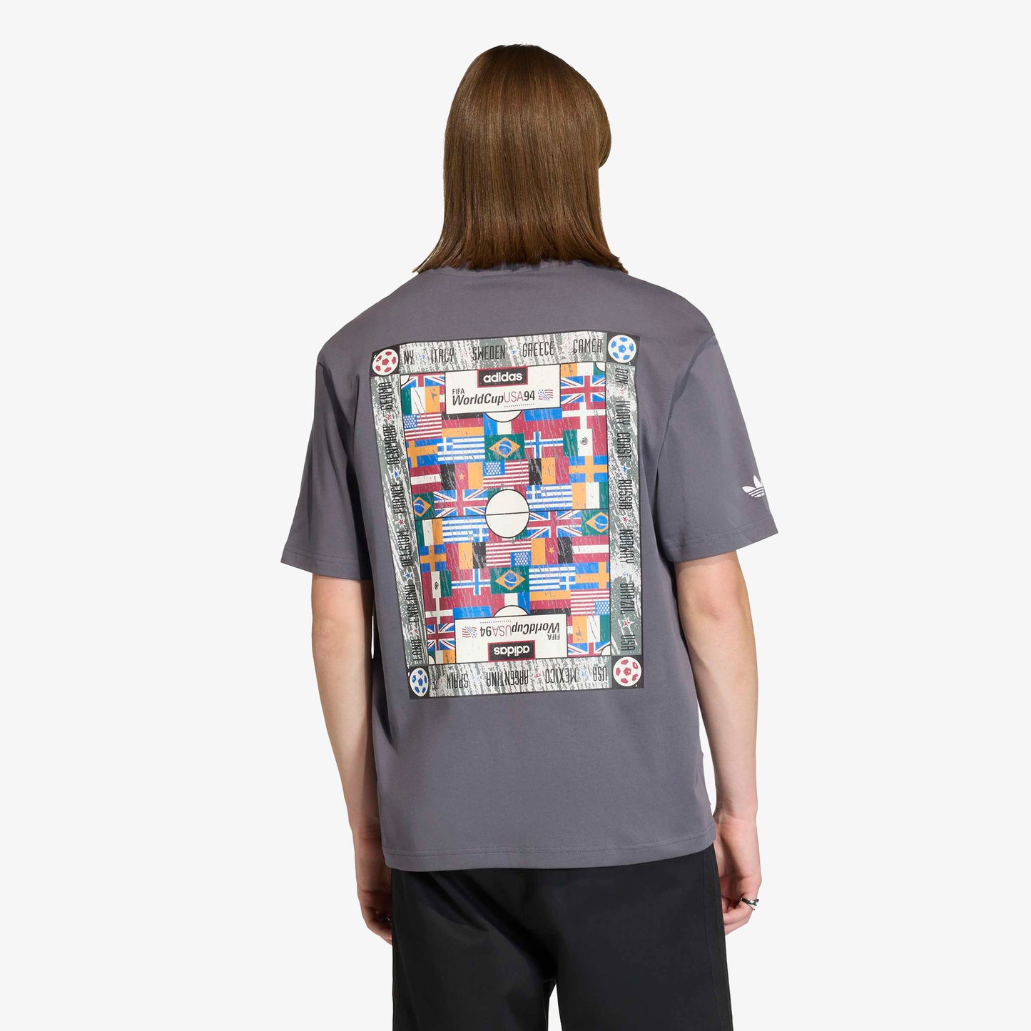 Adidas Flag Gfx Erkek Gri T-shirt