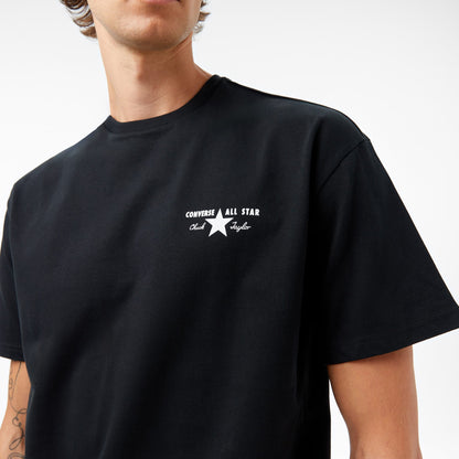 Converse All Star License Plate Erkek Grafik Baskılı Siyah T-shirt