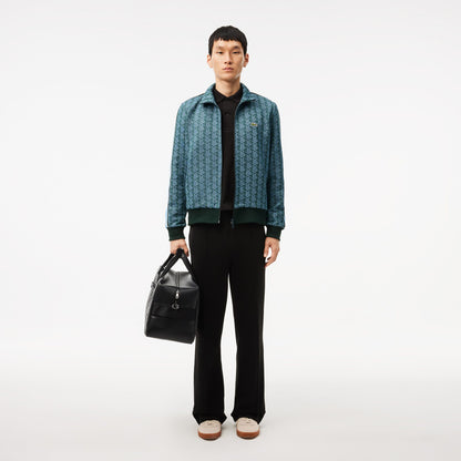 Lacoste Regular Fit Fermuarlı Monogram Erkek Yeşil Sweatshirt