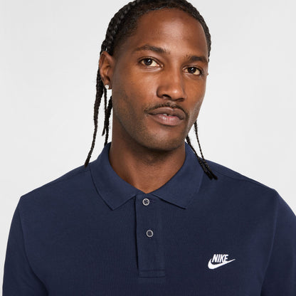 Nike Club Ss Polo Pique Erkek Mavi T-shirt