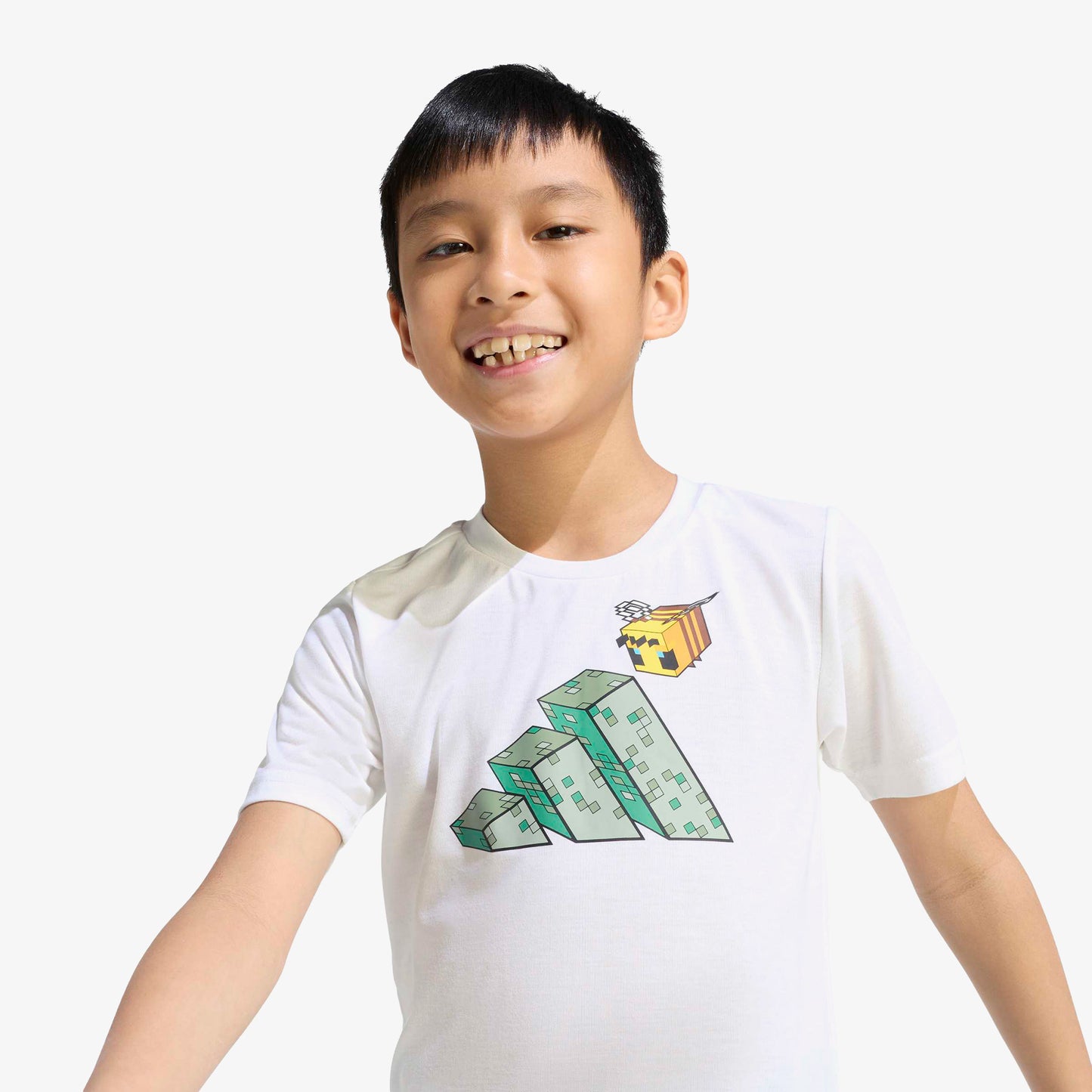 Adidas Minecraft Çocuk Beyaz Şort Takım