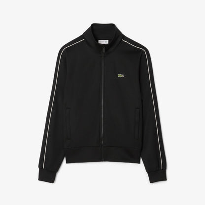 Lacoste Paris Piqué Zip Front Track Erkek Siyah Ceket